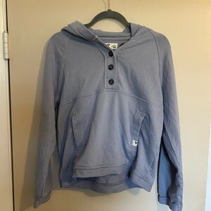 Women's Light Blue Button-Up Hoodie